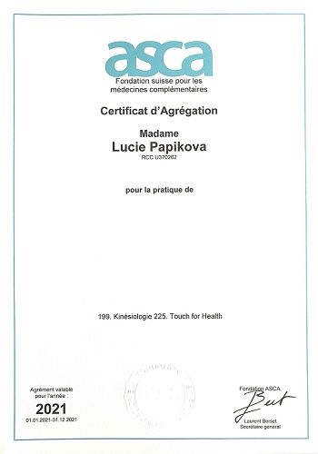 affiliation ASCA 2021 kinésiologie