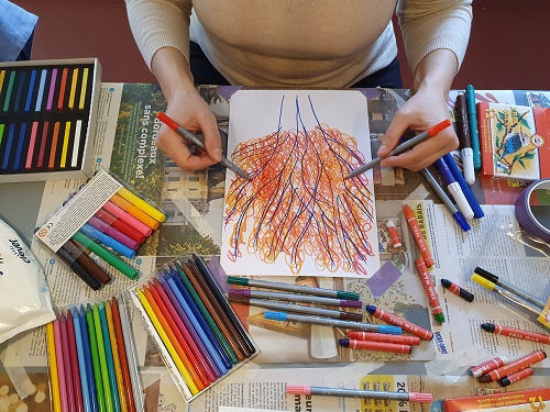 Double Doodle Play workshop class Lucie Papikova Zurich kinesiologie